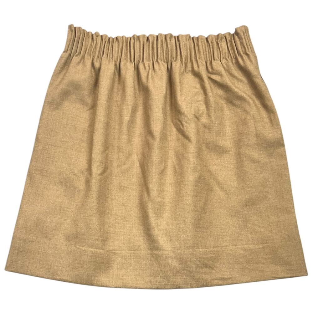 J.Crew Wool Blend Elastic Waist Skirt Tan Lined - 0